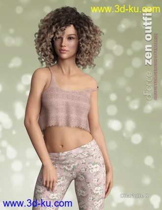 3D打印模型dForce P3D Zen Outfit for Genesis 8 Female的图片