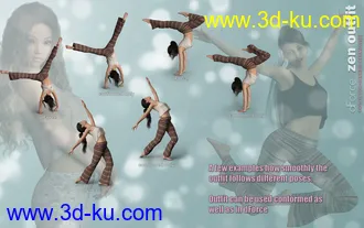 3D打印模型dForce P3D Zen Outfit for Genesis 8 Female的图片
