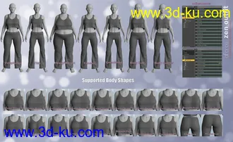 3D打印模型dForce P3D Zen Outfit for Genesis 8 Female的图片
