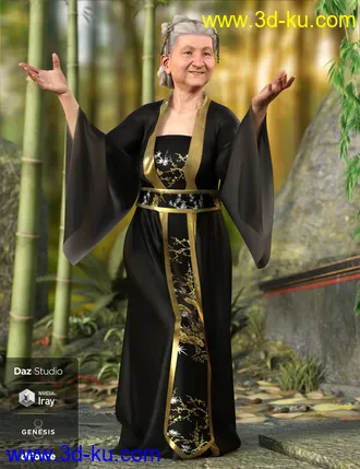 3D打印模型dForce Palace Robes Outfit for Genesis 8 Female(s)的图片