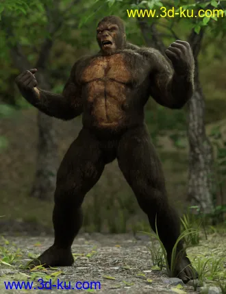 3D打印模型dForce Sasquatch for Genesis 8 Male的图片