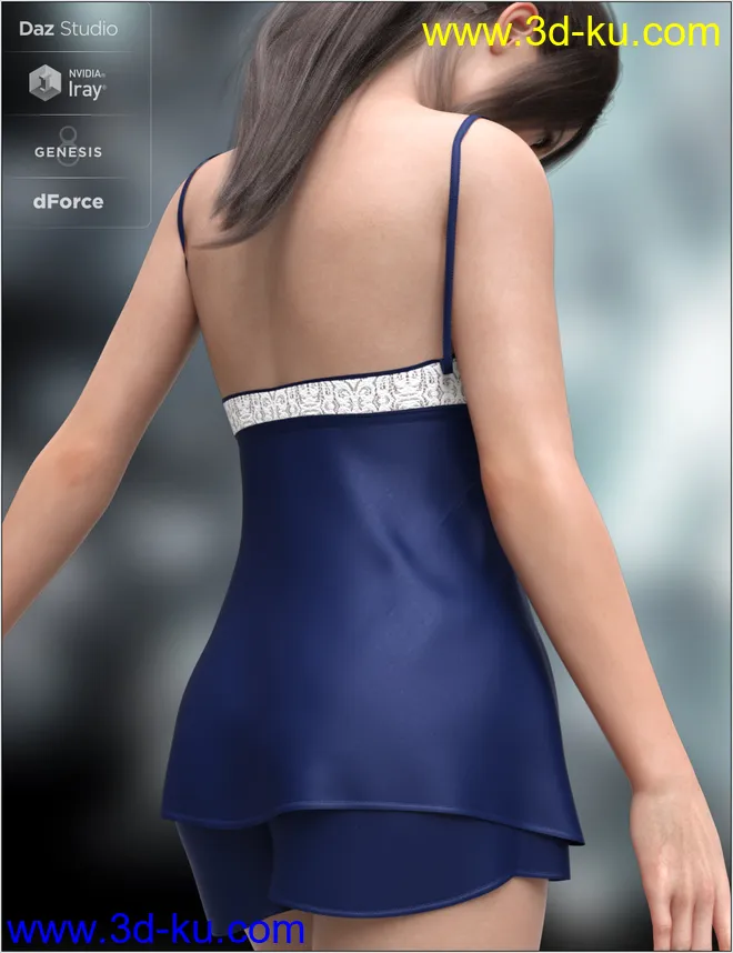 dForce Silky Nights for Genesis 8 Female(s)模型的图片2
