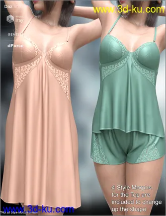 3D打印模型dForce Silky Nights for Genesis 8 Female(s)的图片