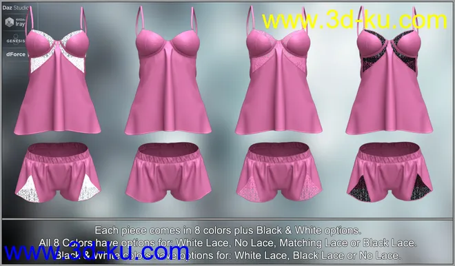 dForce Silky Nights for Genesis 8 Female(s)模型的图片4