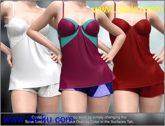 3D打印模型dForce Silky Nights for Genesis 8 Female(s)的图片