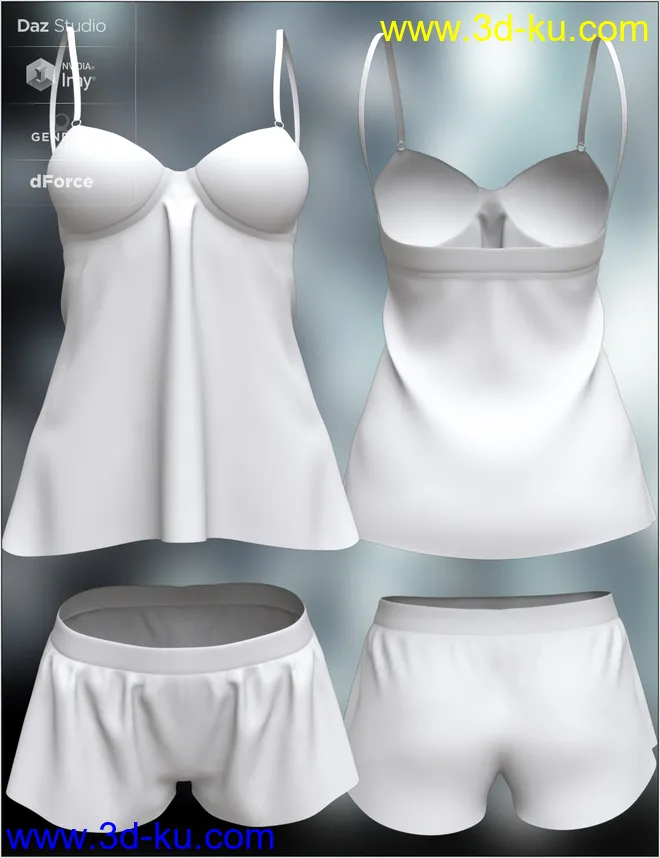 dForce Silky Nights for Genesis 8 Female(s)模型的图片7