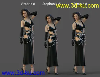 3D打印模型dForce Starlet Dress for Genesis 8 Female(s)的图片