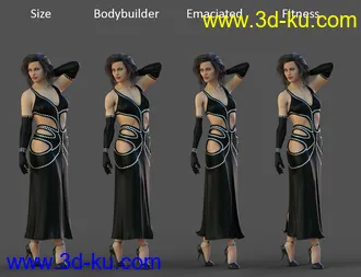 3D打印模型dForce Starlet Dress for Genesis 8 Female(s)的图片
