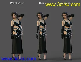 3D打印模型dForce Starlet Dress for Genesis 8 Female(s)的图片