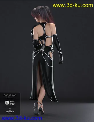 3D打印模型dForce Starlet Dress for Genesis 8 Female(s)的图片