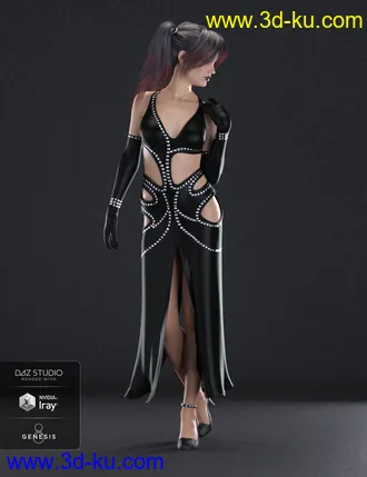 3D打印模型dForce Starlet Dress for Genesis 8 Female(s)的图片