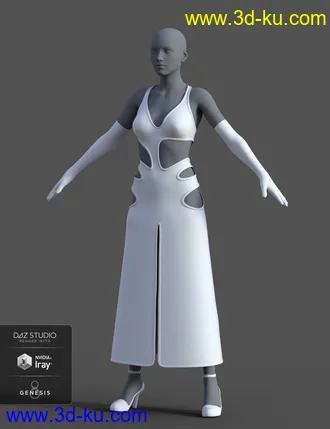 3D打印模型dForce Starlet Dress for Genesis 8 Female(s)的图片