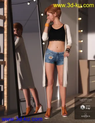 3D打印模型dForce Sunny Days Outfit for Genesis 8 Female(s)的图片