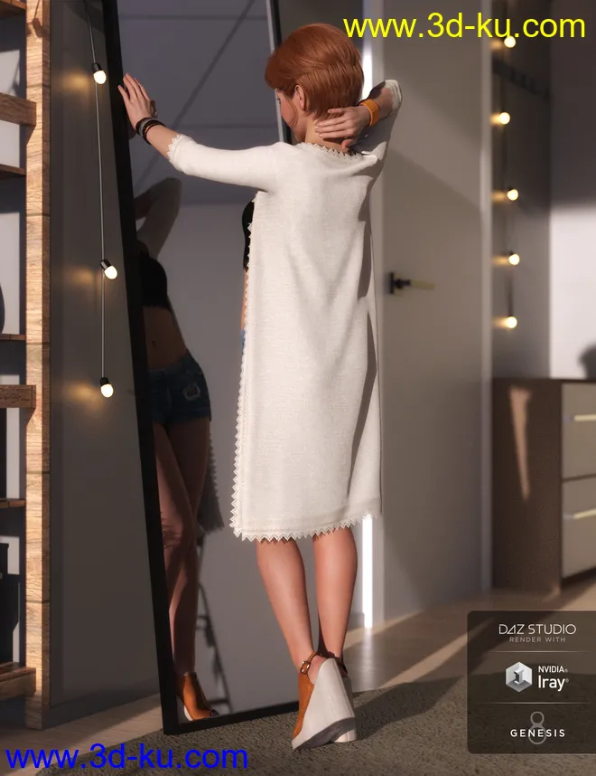 dForce Sunny Days Outfit for Genesis 8 Female(s)模型的图片3