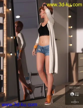 3D打印模型dForce Sunny Days Outfit for Genesis 8 Female(s)的图片