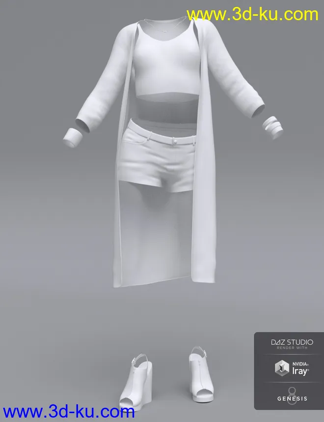 dForce Sunny Days Outfit for Genesis 8 Female(s)模型的图片5