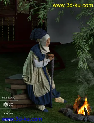 3D打印模型dForce The Storyteller Outfit的图片