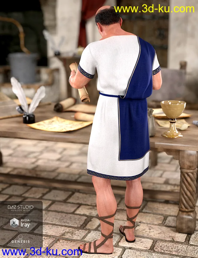 dForce Toga Outfit for Genesis 8 Male(s)模型的图片3