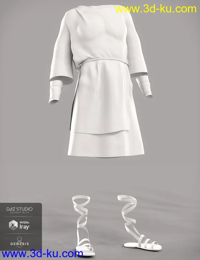 dForce Toga Outfit for Genesis 8 Male(s)模型的图片5