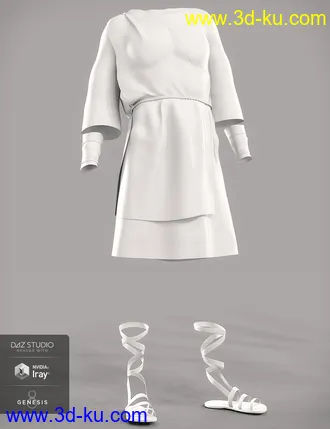3D打印模型dForce Toga Outfit for Genesis 8 Male(s)的图片