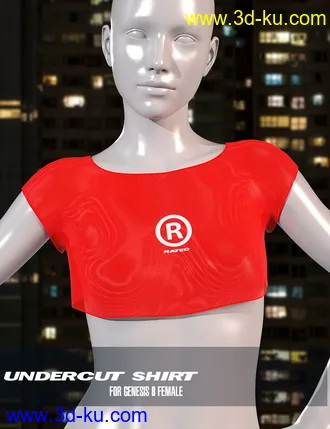 3D打印模型dForce Undercut Shirt for Genesis 8 Female的图片