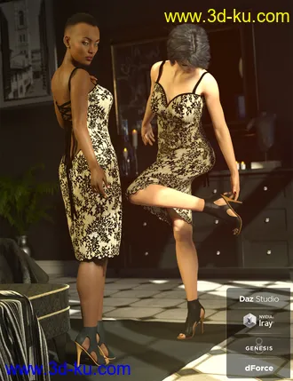 3D打印模型dForce Vegas Party Outfit for Genesis 8 Female(s)的图片