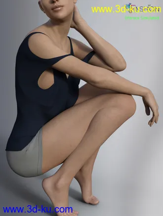 3D打印模型dForce VFashion Cold Shoulder Shirt and Shorts for Genesis 8 Female(s)的图片