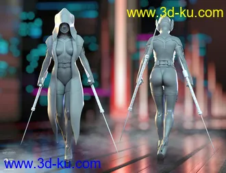 3D打印模型dForce Void Suit-X Outfit and Weapons for Genesis 8 Female(s)的图片
