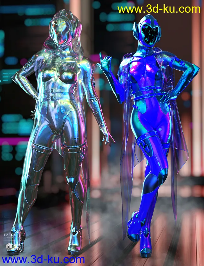 dForce Void Suit-X Outfit Iray Texture Set模型的图片6