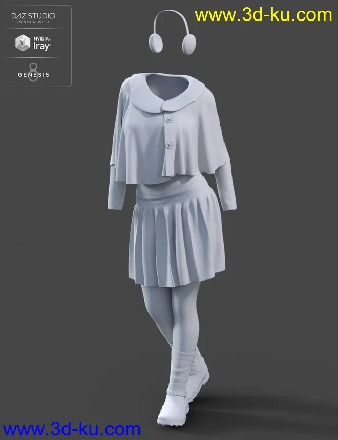 dForce Wonderland Outfit for Genesis 8 Female(s)模型的图片5