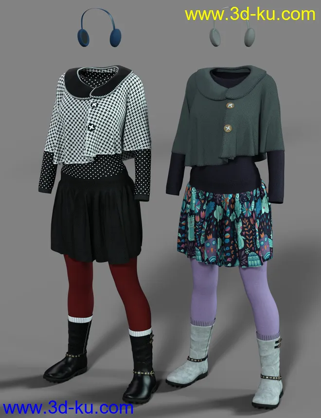 dForce Wonderland Outfit Textures模型的图片1