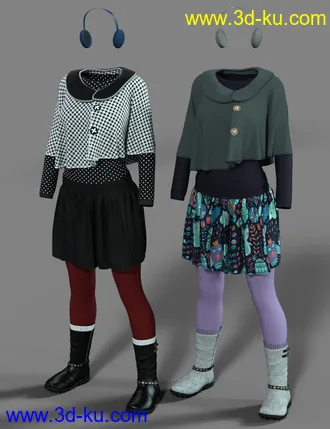 3D打印模型dForce Wonderland Outfit Textures的图片