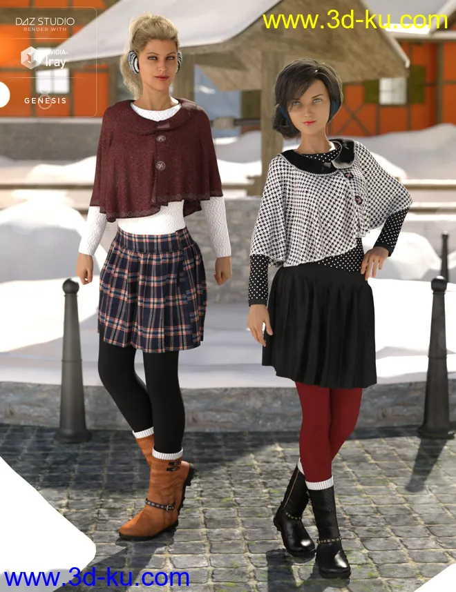 dForce Wonderland Outfit Textures模型的图片2