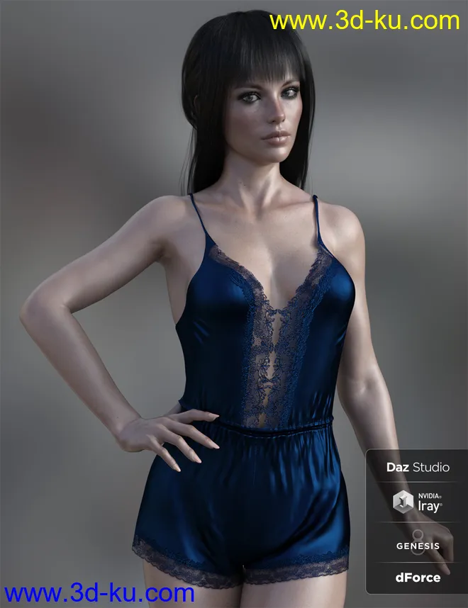 dForce X-Fashion Dreamer Bodysuit for Genesis 8 Female(s)模型的图片2