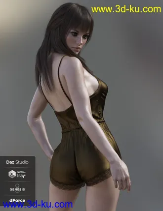 3D打印模型dForce X-Fashion Dreamer Bodysuit for Genesis 8 Female(s)的图片