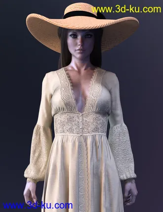 3D打印模型dForce X-Fashion MaxiDress for Genesis 8 Female(s)的图片