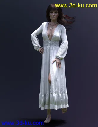 3D打印模型dForce X-Fashion MaxiDress for Genesis 8 Female(s)的图片