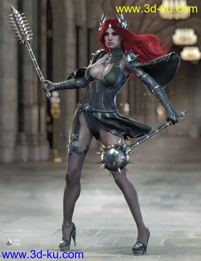 dForce X-Fighter Outfit and Weapons for Genesis 8 Female(s)模型的图片1