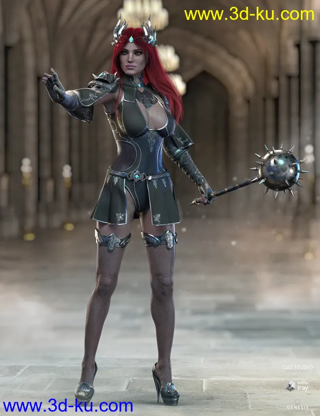 dForce X-Fighter Outfit and Weapons for Genesis 8 Female(s)模型的图片6