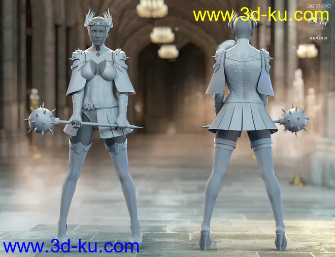 dForce X-Fighter Outfit and Weapons for Genesis 8 Female(s)模型的图片7