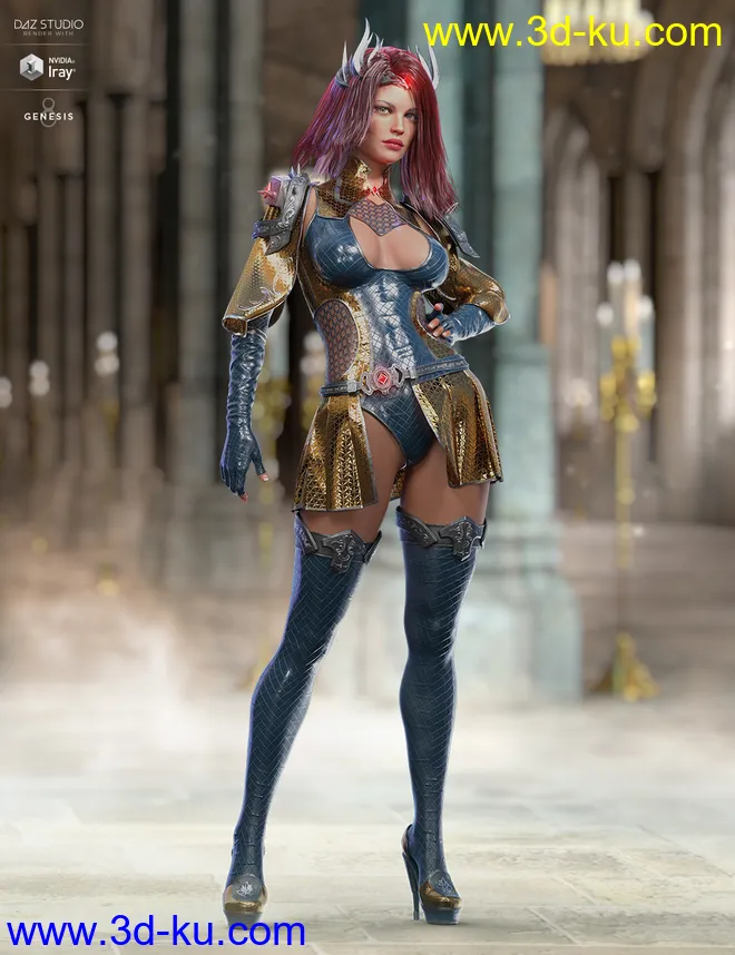 dForce X-Fighter Outfit Iray Textures模型的图片2