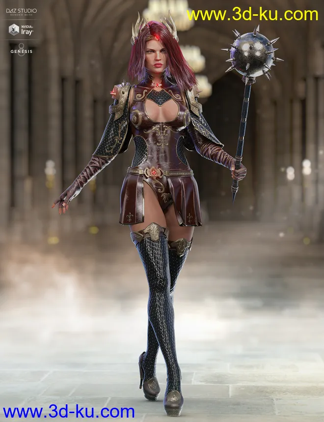 dForce X-Fighter Outfit Iray Textures模型的图片5