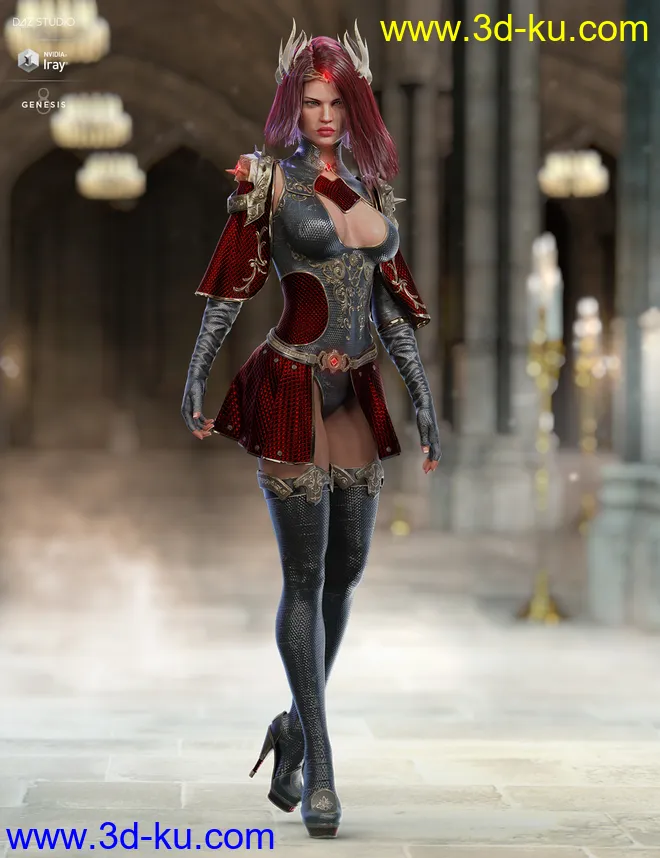 dForce X-Fighter Outfit Iray Textures模型的图片6