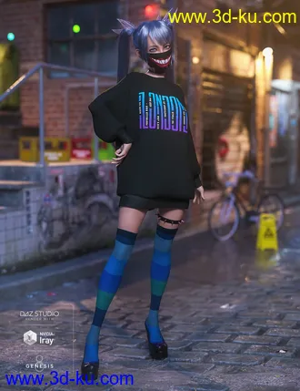 3D打印模型dForce Yami Kawaii Outfit Textures的图片