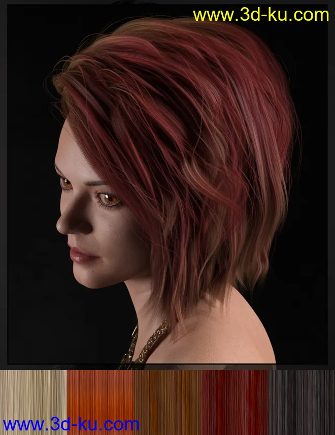 DG Iray 200 Hair Color Shaders and Merchant Resource模型的图片1