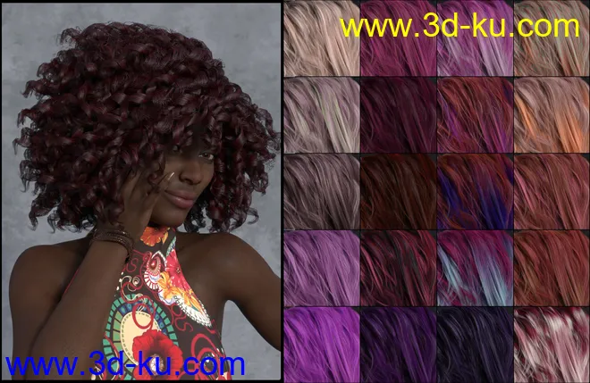 DG Iray 200 Hair Color Shaders and Merchant Resource模型的图片3