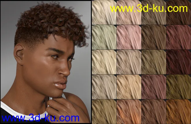 DG Iray 200 Hair Color Shaders and Merchant Resource模型的图片4