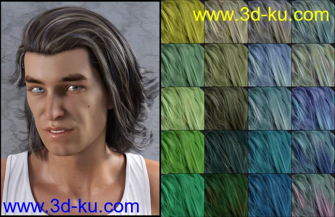 DG Iray 200 Hair Color Shaders and Merchant Resource模型的图片6