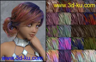 3D打印模型DG Iray 200 Hair Color Shaders and Merchant Resource的图片