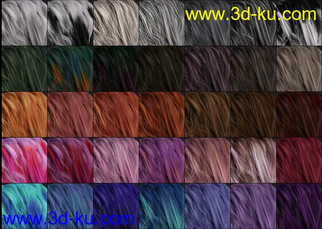 DG Iray 200 Hair Color Shaders and Merchant Resource模型的图片8